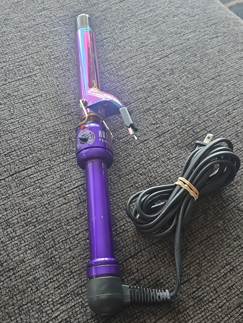 HOT TOOLS Purple Metallic Curling Wand with Clip